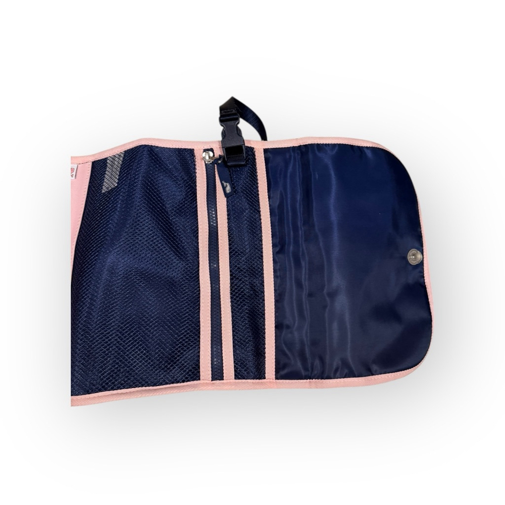 Vineyard Vines Baby Changing Pad Navy Blue & Pink Folding Bag Travel size - Picture 3 of 11